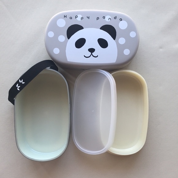 Happy Panda Snow Day 2-Tiered Bento Box - Picture 6 of 10